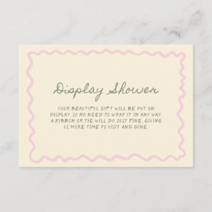 Salbei-Rosa-Whimsical-Handschrift-Display-Dusche Begleitkarte