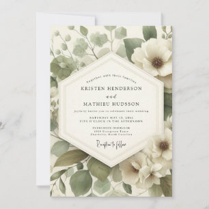 Salbei Serene Anemone Hochzeit Einladung