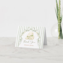 Salbei-Streifen Kleines Lamm Bogen Baby Shower