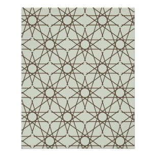 Salbei-Umber-Geometrie Poster