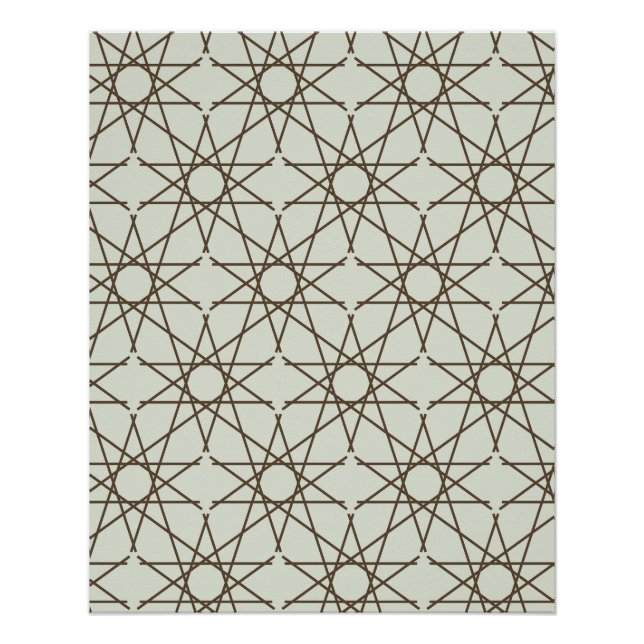 Salbei-Umber-Geometrie Poster (Vorderseite)