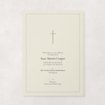 Salbei- und Creme-religiöses minimalistisches Kreu
