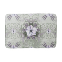 Salbei- und Lavendel-Vintage-Blumenbadematte