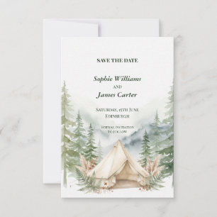 Salbei und Terrakotta Glamping Bell Zelt Boho Save The Date