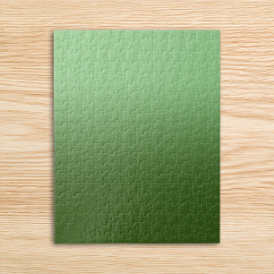 Salbei und Waldgrün Monotone Ombre Puzzle