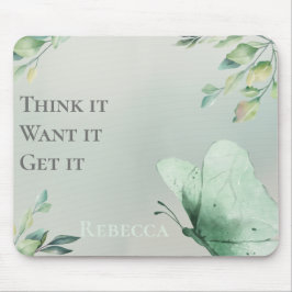 Salbei-Wasserfarbe Motivierende Personalisierte Mousepad