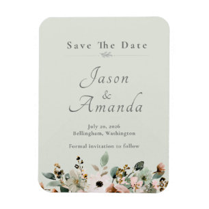 Salbei-Wildblumen-Save-the-Date-Magnet Magnet