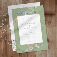 Salbei-Wildblumengarten Elegante Hochzeit