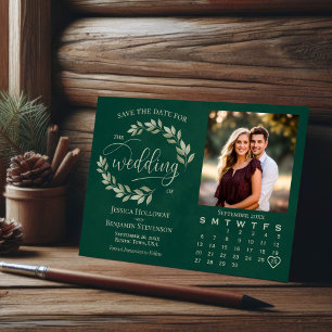 Salbeiblätter Smaragdgrün Foto & Kalender Hochzeit Save The Date