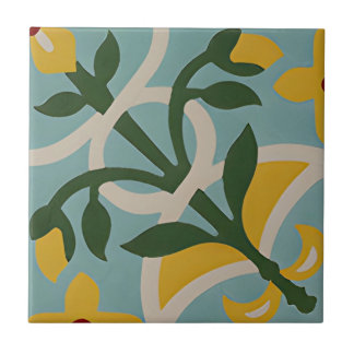 Salbeigelbe Textilien Fliese