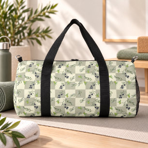 Salbeigrün Aquarell Französischer Chic Olivenmuste Duffle Bag