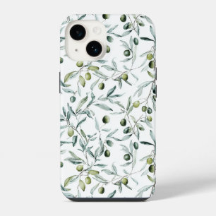 Salbeigrün Aquarell Französisches Landhaus Oliven  iPhone 14 Hülle