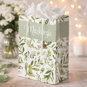 Salbeigrün Französischer Landhausstil Olivenbaum M Mittlere Geschenktüte