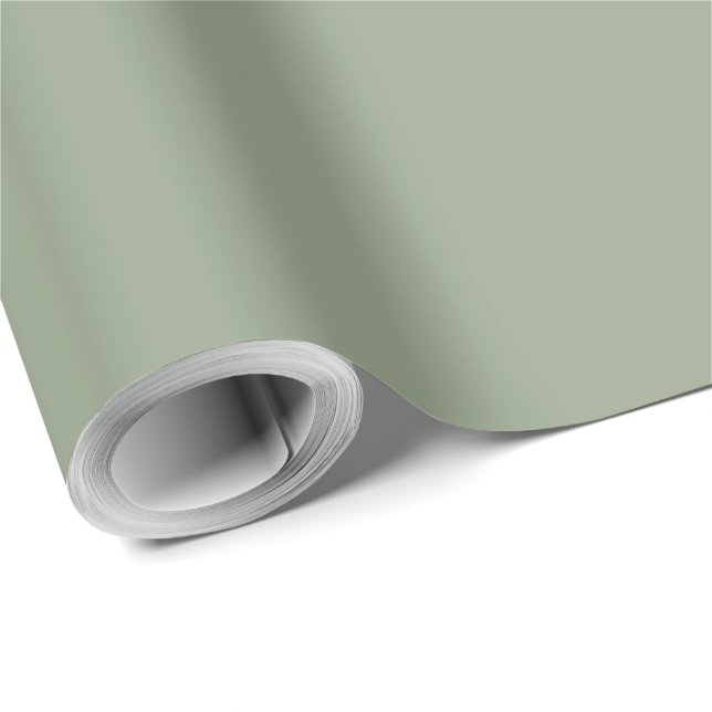 Salbeigrün  geschenkpapier (Rolleneckpunkt)