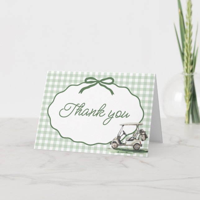 Salbeigrün gestreifter Rahmen Bogen Matcha Dankesk Dankeskarte (Vorderseite)