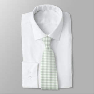 Salbeigrün Gingham Krawatte