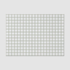 Salbeigrün Gingham-Muster Seidenpapier
