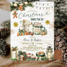 Salbeigrün kariert rustikales Weihnachtsbrunch