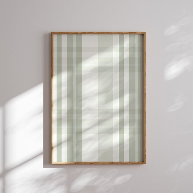 Salbeigrün kariertes Wandbild Poster (Von Creator hochgeladen)