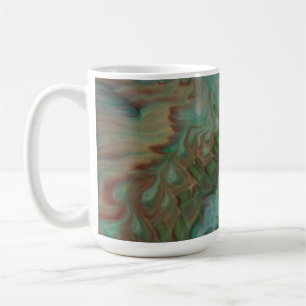 Salbeigrün & Kupfer Fluid Art Becher Kaffeetasse
