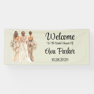 Salbeigrün mit Brautjungfern Junggesellinnenabschi Banner