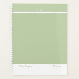 Salbeigrün Modernes Layout Groß Planer