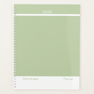 Salbeigrün Modernes Layout Groß Planer