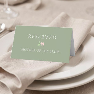 Salbeigrün RESERVIERT für Hochzeitsplatzkarte Platzkarte