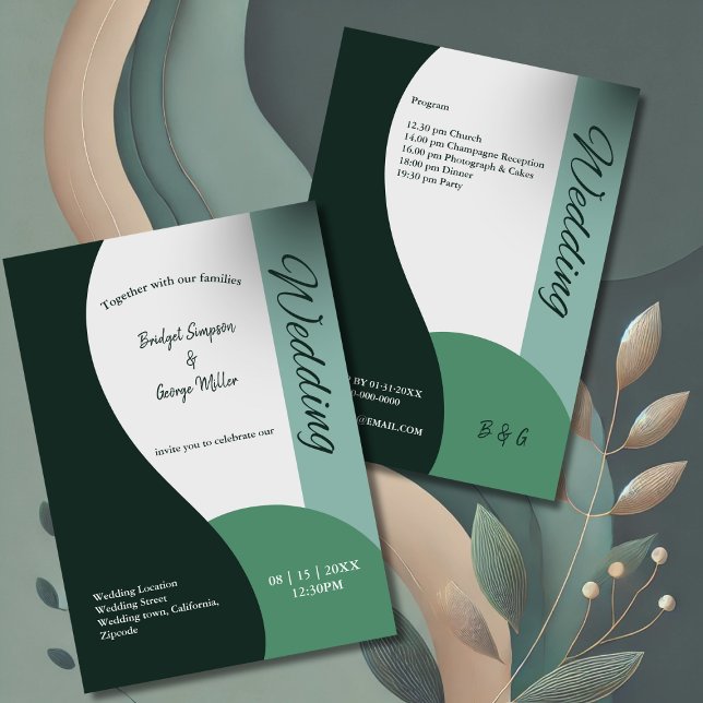 Salbeigrün-Töne schlichte Hochzeit (Von Creator hochgeladen)