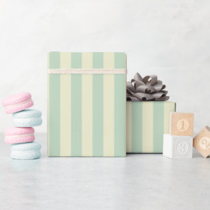 Salbeigrün und gelbe Streifen Geschenkpapier