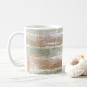 Salbeigrün Violett Orange Weiß Aquarellstreifen Tasse