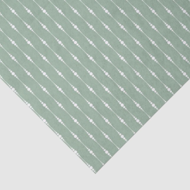 Salbeigrün Wasserfarbenmuster Seidenpapier (Detail)