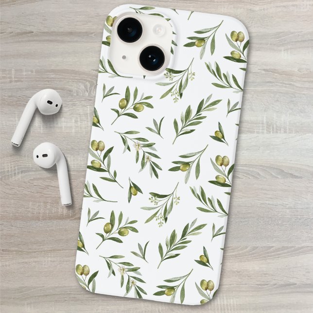 Salbeigrüne Aquarell-Oliven Case-Mate iPhone Hülle (Von Creator hochgeladen)