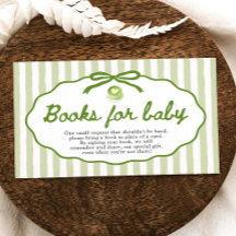 Salbeigrüne Bogen Matcha Babyparty Bücher für Baby