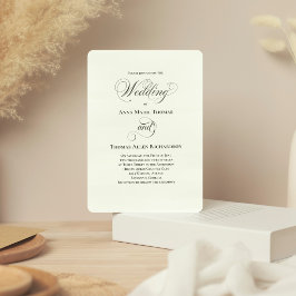 Salbeigrüne botanische elegante Schrift Hochzeits- Einladung