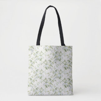 Salbeigrüne Chintz-Tasche, Englischer Blumenprint