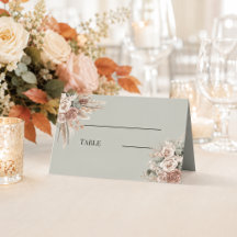 Salbeigrüne Elfenbein-Taupe-Pampas-Blumen Boho