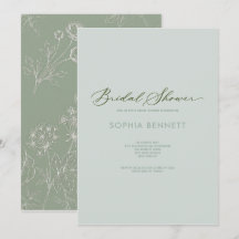 salbeigrüne französische florale Chinoiserie-Braut