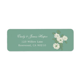 Salbeigrüne Garten-Chinoiserie-Rücksendeadresse