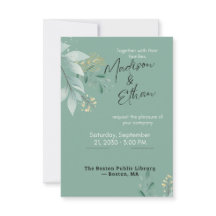 Salbeigrüne Goldene Botanische Hochzeit