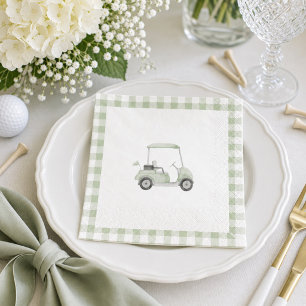 Salbeigrüne Golf-Baby-Shower-Serviette Serviette