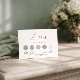 Salbeigrüne Hochzeitskleidung Karte