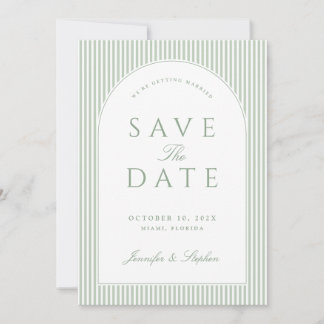 Salbeigrüne klassische Save-the-Date-Hochzeitseinl Save The Date