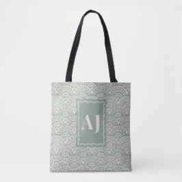 Salbeigrüne Küsten-Muschel-Tasche mit individuelle