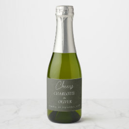 Salbeigrüne Minimalistische Mini-Champagner-Hochze