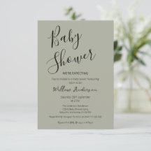 Salbeigrüne moderne minimalistische Schrift Baby S