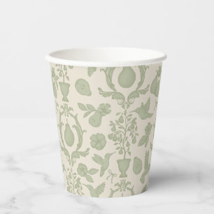 Salbeigrüne Perfekt-Birnen-Damask-Brautstrauß-Tass Pappbecher