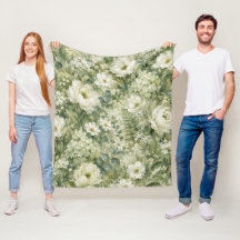Salbeigrüne Romantische Blüten-Himdecoration