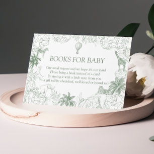Salbeigrüne Safari-Dschungeltiere Bücher für Baby Begleitkarte
