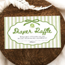 Salbeigrüne Schleife Matcha Babyshower Windel-Raff